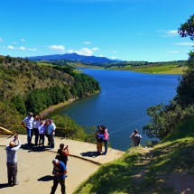 Artificial lake Embalse del Sisga between Bogota and Tunja